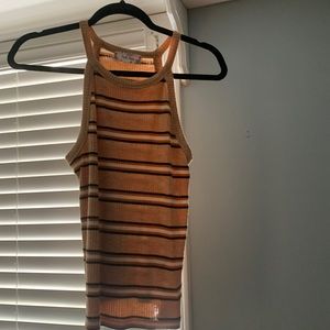 Yellow stripped tank top